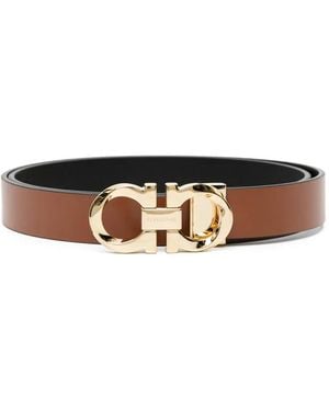 Ferragamo Gancini Belt - White