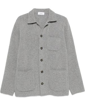 Lardini Button-Fastening Cardigan - Grey