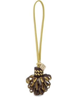 Miu Miu Portachiavi Radica Ananas U Woven Tassel Keyring - Metallic