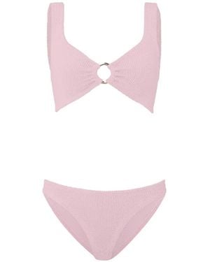 Hunza G Bikini Julia À Effet Froissé Et Détail D'Anneau - Pink
