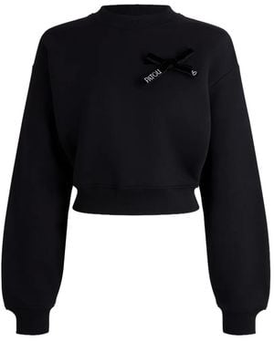 Patou Bow-Detail Sweatshirt - Black
