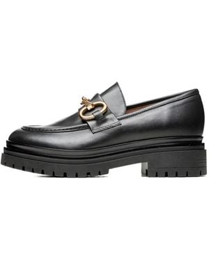 Poche Paris Horsebit Lug-Sole Loafers - Black