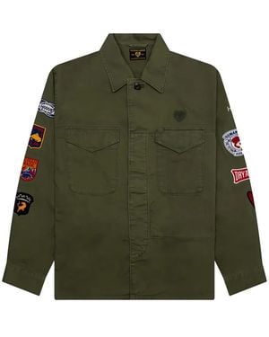 Human Made Patch-Pocket Shirt Jacket - Green