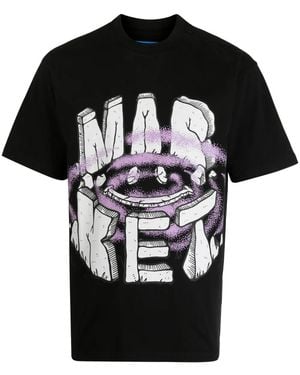 Market Smiley Portal Cotton T-Shirt - Black