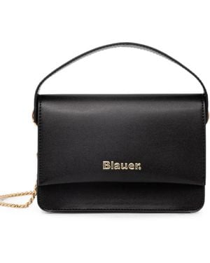 Blauer Logo-Plaque Chain-Strap Shoulder Bag - Black