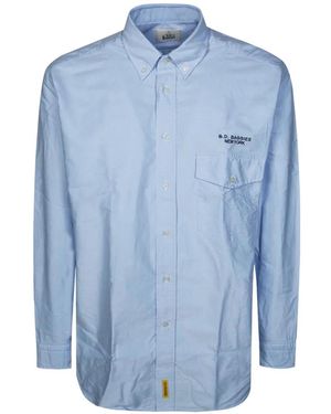 B.D. Baggies Logo-Embroidered Button-Down Shirt - Blue