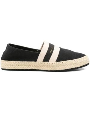 GANT Stripe-Detail Flat Espadrilles - Black