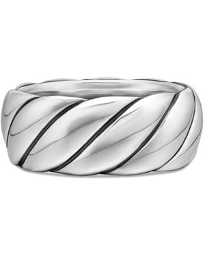 David Yurman Sterling Sculpted Cable Band Ring (9Mm) - White