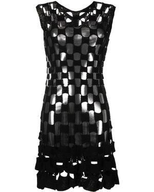 Monse Cut-Out Knit Mini Dress - Black