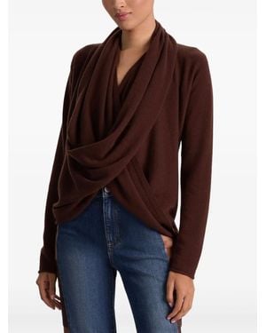 Alice + Olivia Jules Cashmere Draped Pullover - Brown