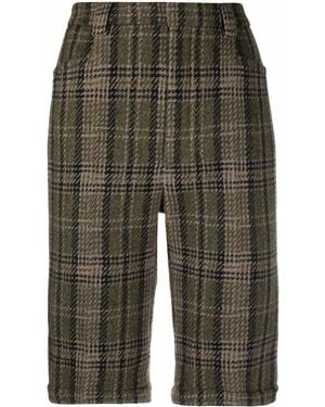 Saint Laurent Bermudas Aus Tweed - Grün