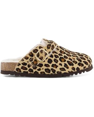Scholl Fae Leopard-Print Mules - Multicolour