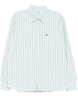 Lacoste Logo-Appliqué Cotton Shirt - Blue