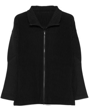 Homme Plissé Issey Miyake Pleated Zipped Shirt - Black