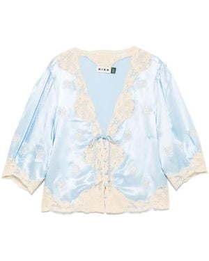 RIXO London Ursula Shirt - Blue