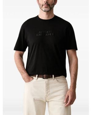 ARMANI EXCHANGE Logo-Print T-Shirt - Black