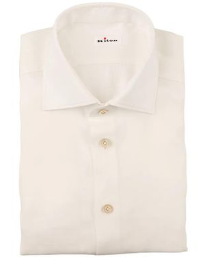 Kiton Spread-Collar Shirt - White
