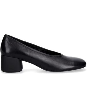 Vagabond Shoemakers Livia Square-Toe Block-Heel Court Shoes - Black