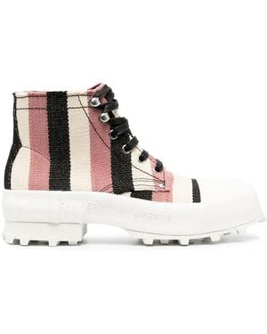 CAMPERLAB Traktori Striped Ankle Boots - Black