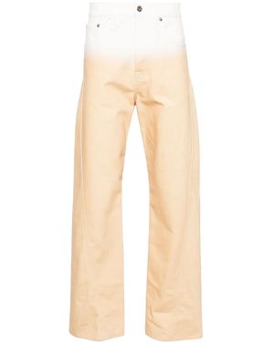 Lanvin Mid-rise Straight-leg Jeans - Natural