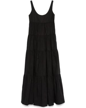 MICHAEL Michael Kors Gestuftes Maxikleid - Schwarz