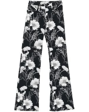R13 Jane Flower-Print Jeans - White