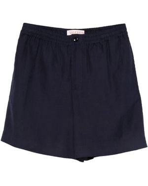 Valentino Garavani Elastic-Waist Shorts - Blue