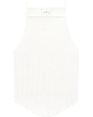 Courreges Holistic リブニット タンクトップ - ホワイト