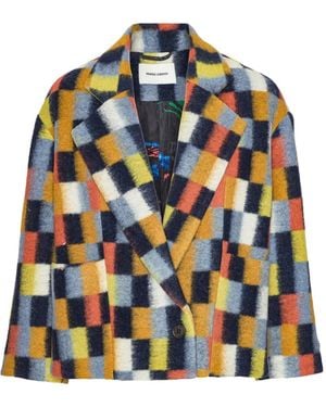 Henrik Vibskov Brushed Square-Pattern Jacket - Blue
