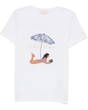 iBlues Camiseta Con Cangrejo Bordado - Blanco