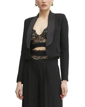 Ermanno Scervino Satin-Lapel Jacket - Black