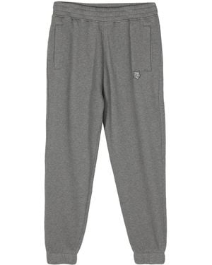 Maison Kitsuné Logo-Appliqué Track Trousers - Grey