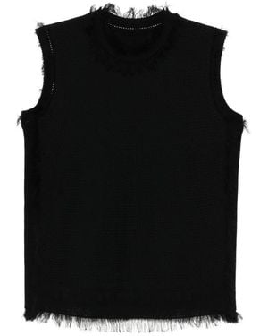JNBY Fringed Knit Vest Top - Black