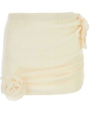 Magda Butrym Ruched-Detail Skirt - Natural