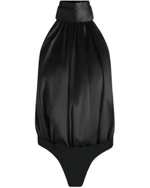 Manière De Voir Body Phoebe En Satin À Dos Ouvert - Black