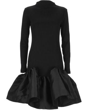 Marques'Almeida Ruffled Midi Dress - Black