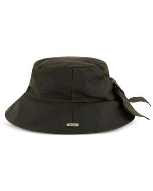 Barbour Brambling Bow-Detail Bucket Hat - Black