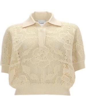 Nude Polo En Crochet - Neutre