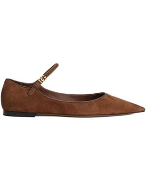 Dolce & Gabbana Ballerinas Mit Spitzer Kappe - Braun