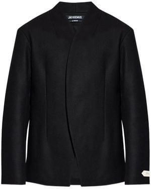 Jacquemus Shawl collar jacket - Schwarz