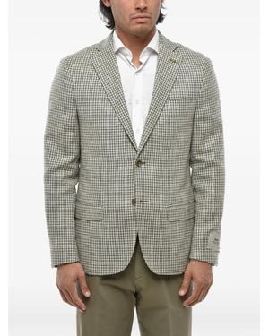 Corneliani Houndstooth Single-Breasted Blazer - Gray