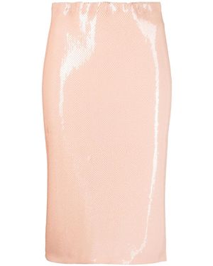 N°21 Sequin-Design Midi Skirt - Pink
