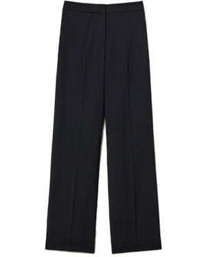 Twinset Wide-Leg-Hose Mit Seitentaschen - Blau