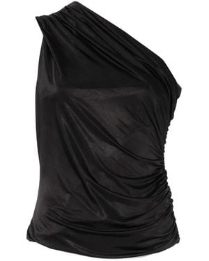 MARSĒM Haut Asymétrique À Fronces - Black