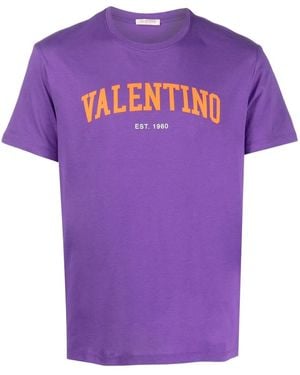 Valentino Garavani ヴァレンティノ ロゴ Tシャツ - パープル
