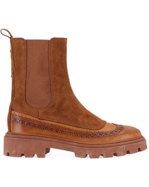 Tod's Brogue-Detail Chelsea Boots - Brown