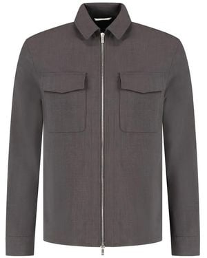Marco Pescarolo Giacca-Camicia Con Zip - Grigio