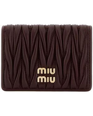 Miu Miu Minuteria Matelasse'Miu - Brown