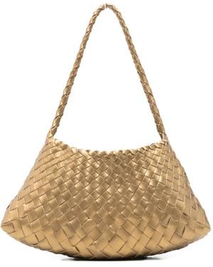 Dragon Diffusion Rosanna Woven Leather Shoulder Bag - Natural