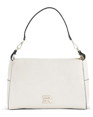 Ermanno Scervino Logo-Plaque Clutch Bag - White